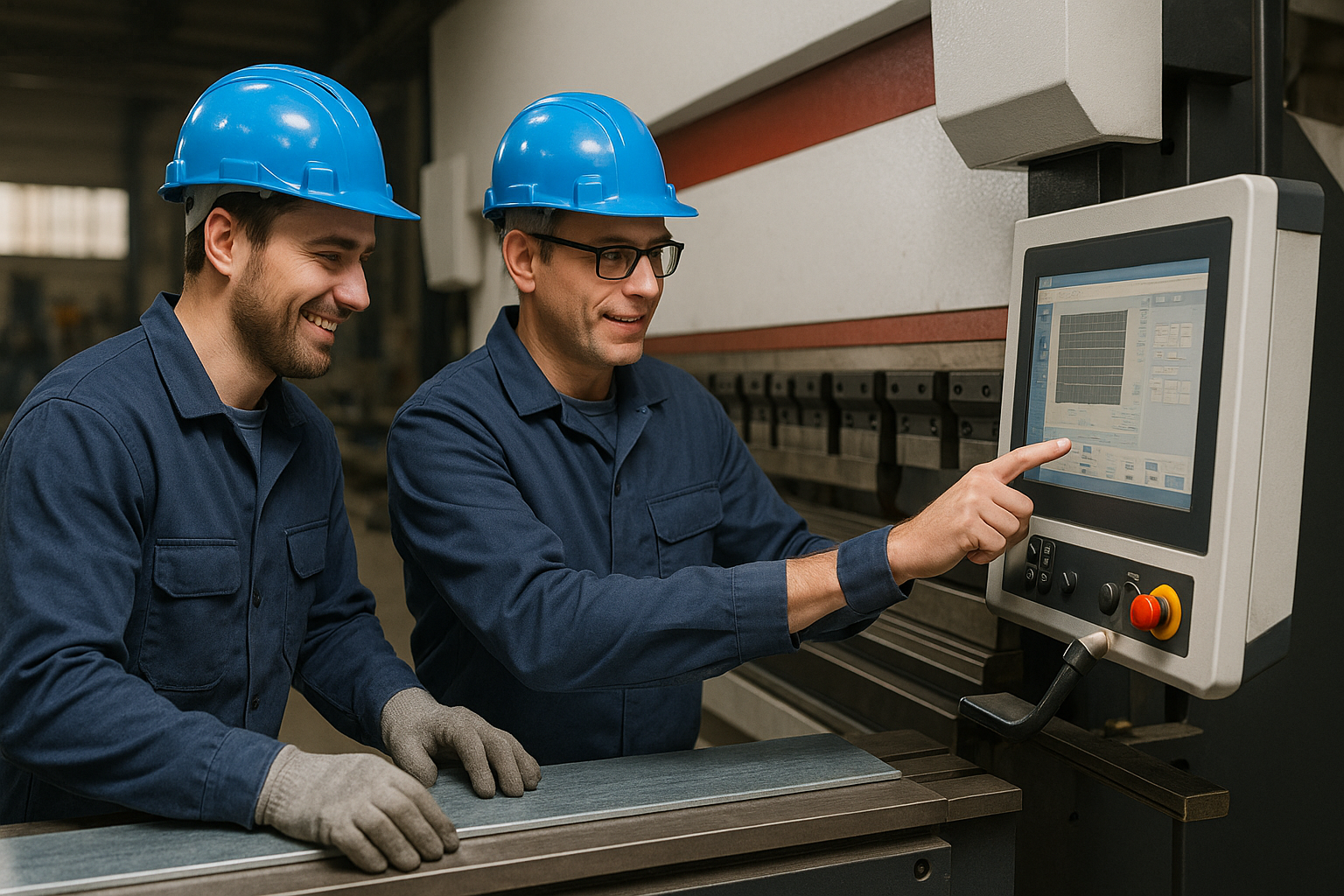 Arbeit an CNC Maschine