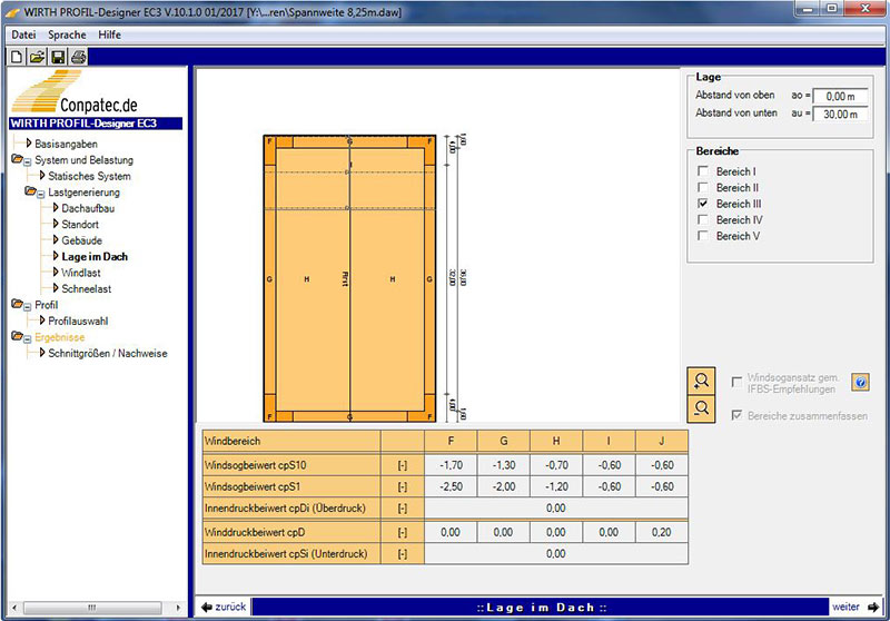 Abbildung: WIRTH Profildesigner